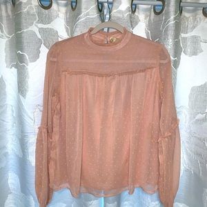 Japna Pink Textured Blouse